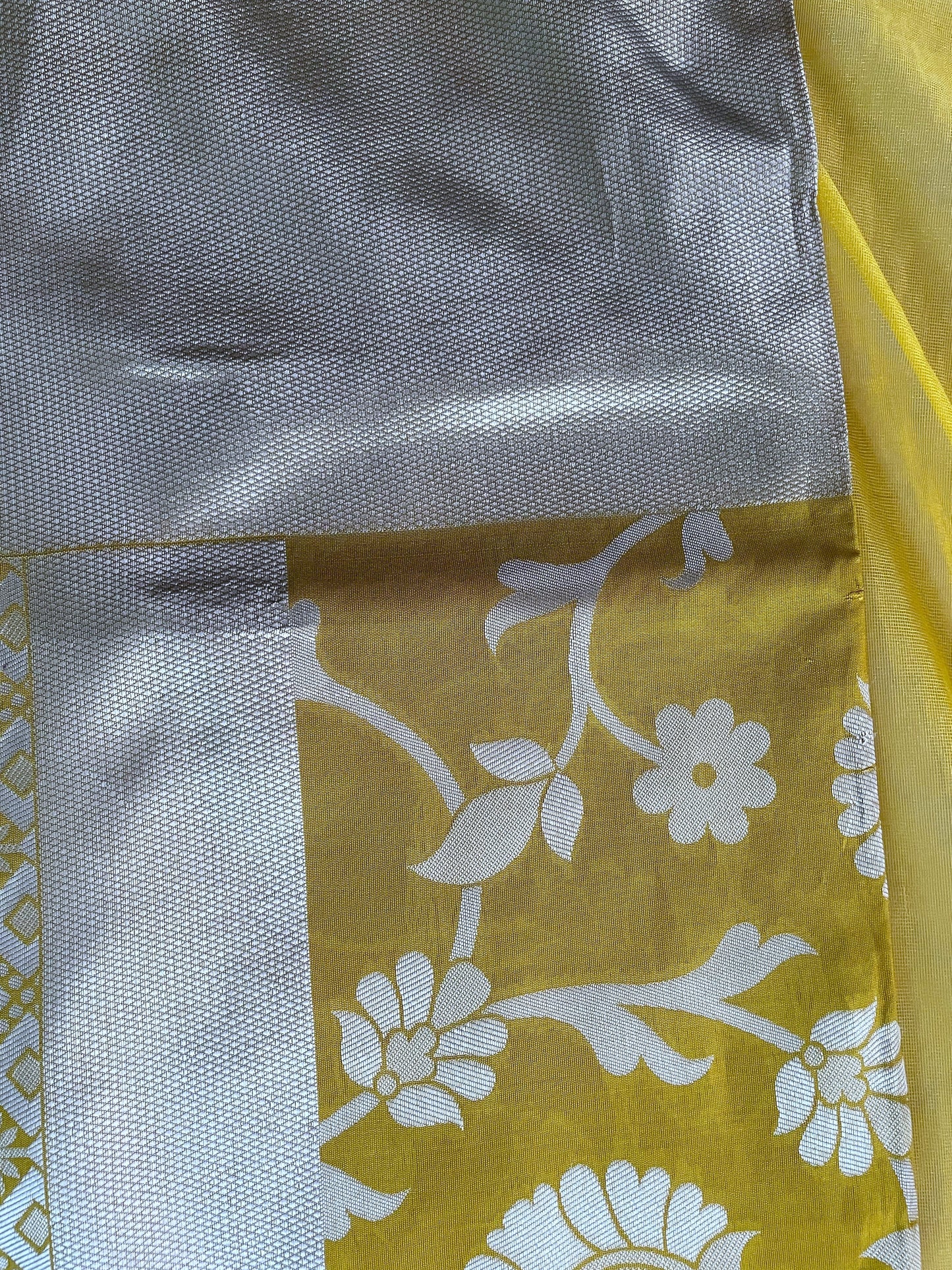 Yellow Chand Silk Saree