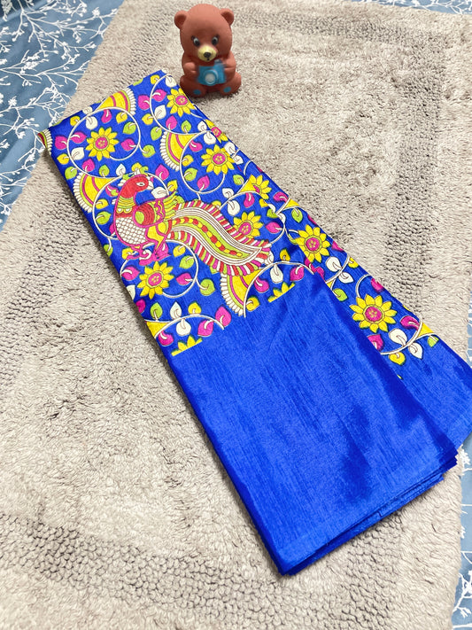 Blue Reda Art Silk Saree