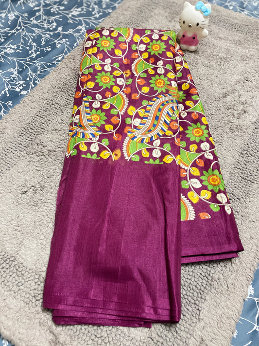 Purple Reda Art Silk Saree